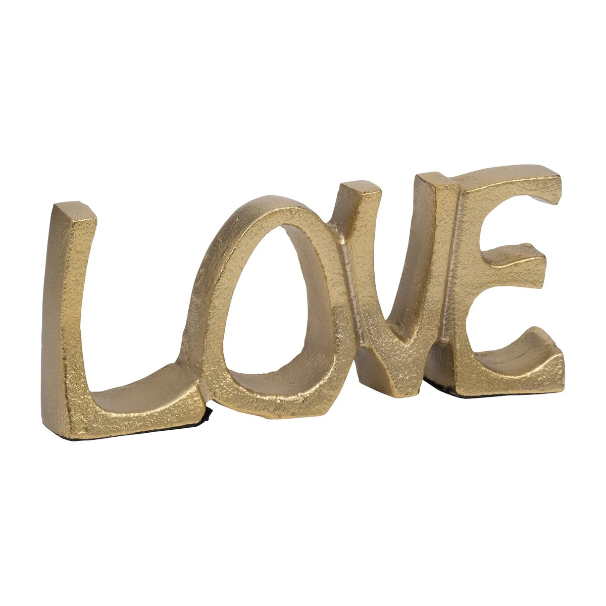 Sagebrook Home 8 Inches Gold Aluminum and Suar Wood Love Sign - 8