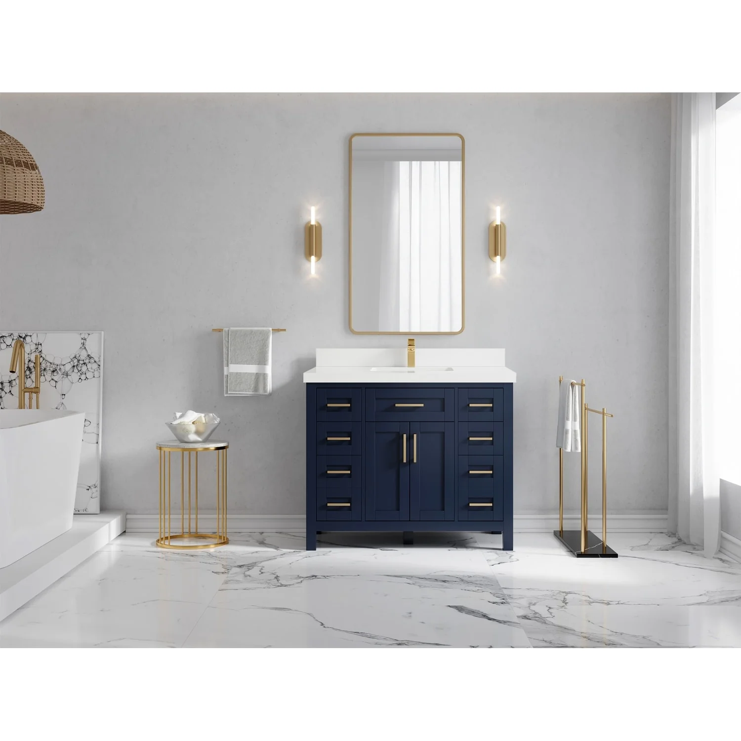 Willow Collections 42 in. W x 22 in. D Cambridge Single Sink Bathroom Vanity with Countertop