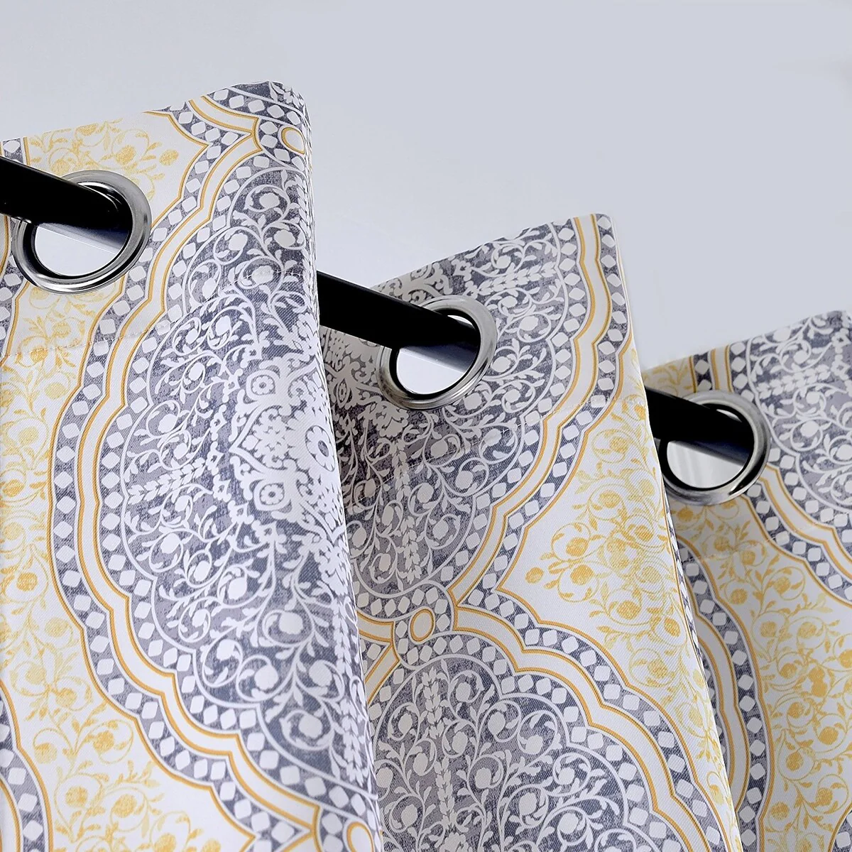 DriftAway Adrianne Pastel Damask Room Darkening Curtain Panel Pair