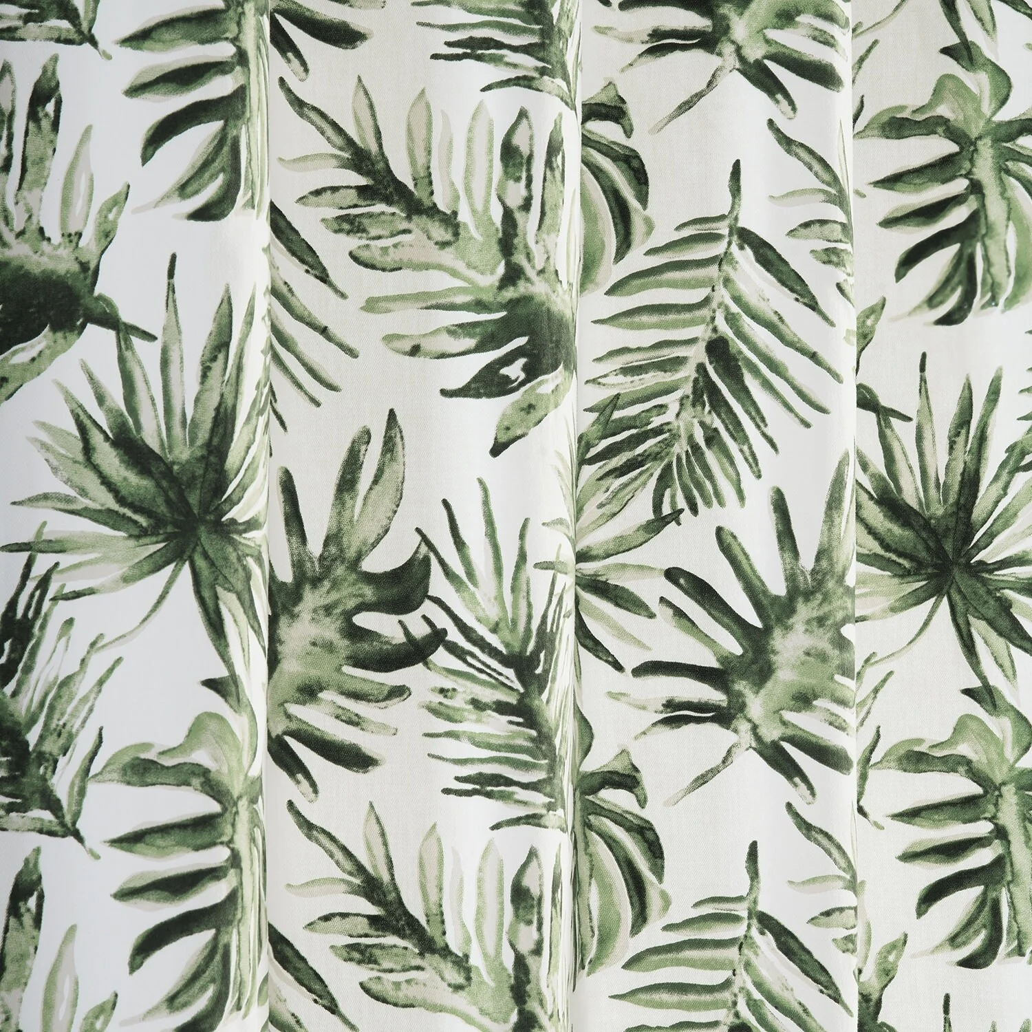 Exclusive Fabrics Coastal Leaf Cascade Printed Cotton Room Darkening Curtain (1 Panel)