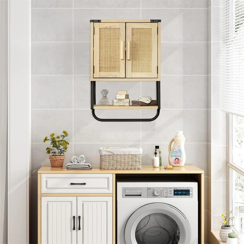 Wood Wall Mounted Storage Cabinet - 7.1