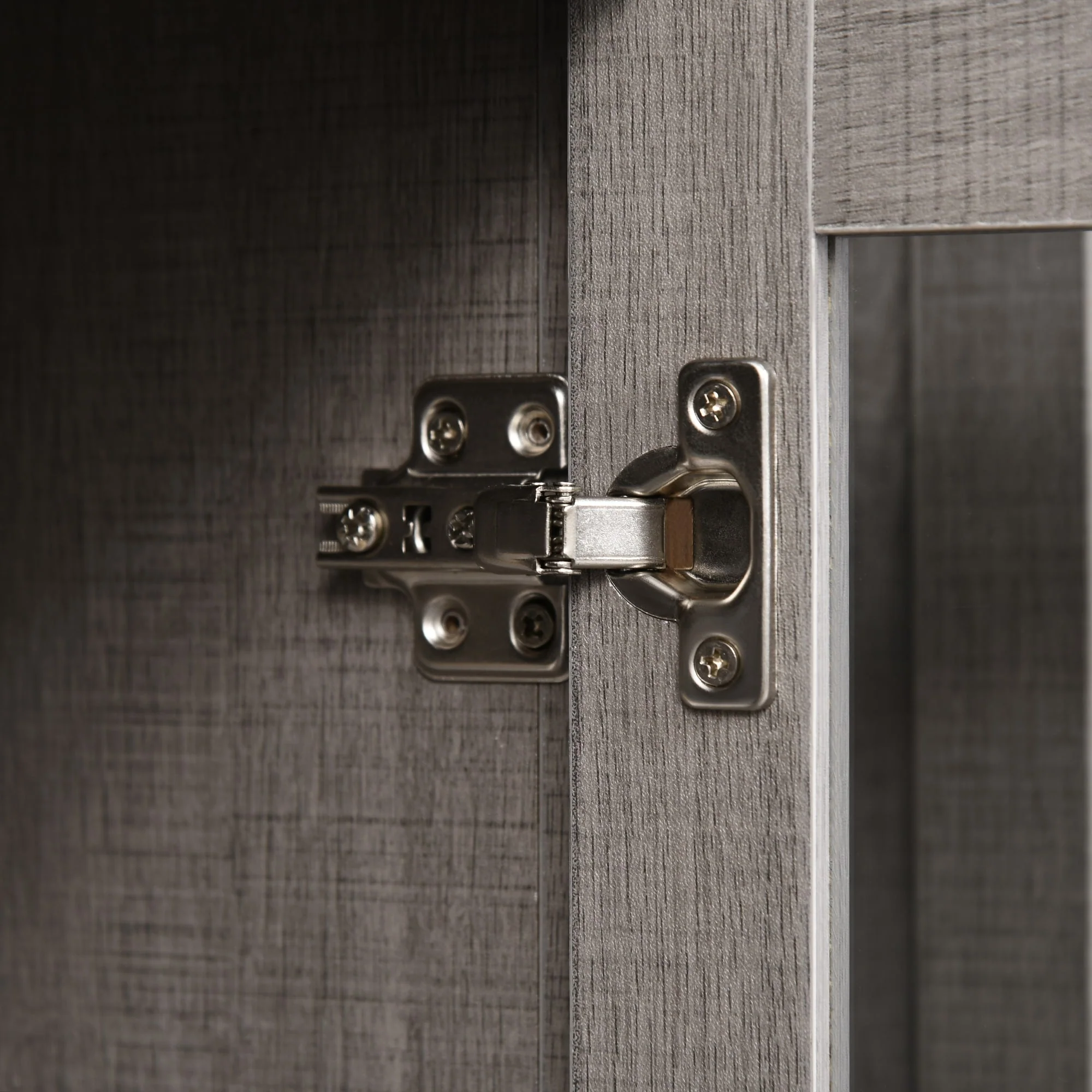 kleankin Modern Bathroom Cabinet, Bathroom Storage Organizer with Double Glass Doors and Adjustable Shelf