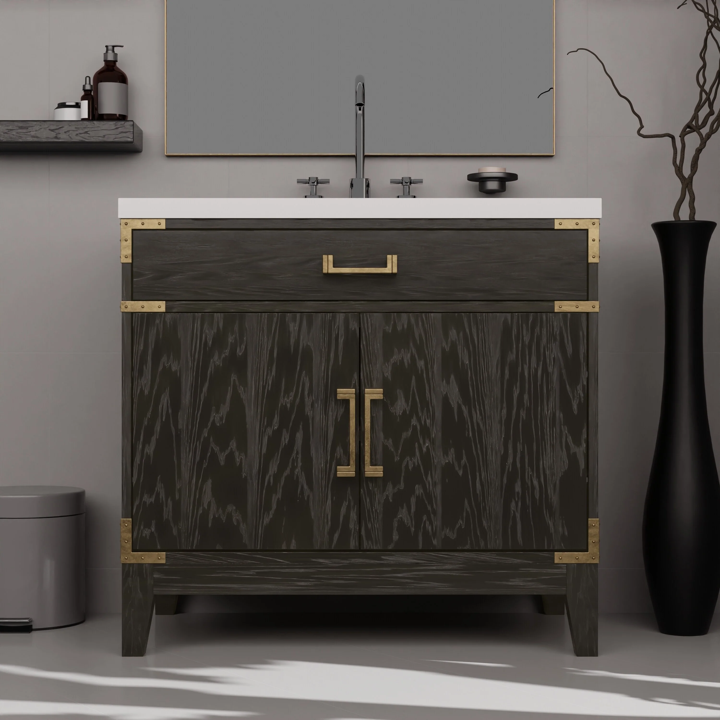 Laurel Bath Vanity Quartz Top, Sink and Faucet