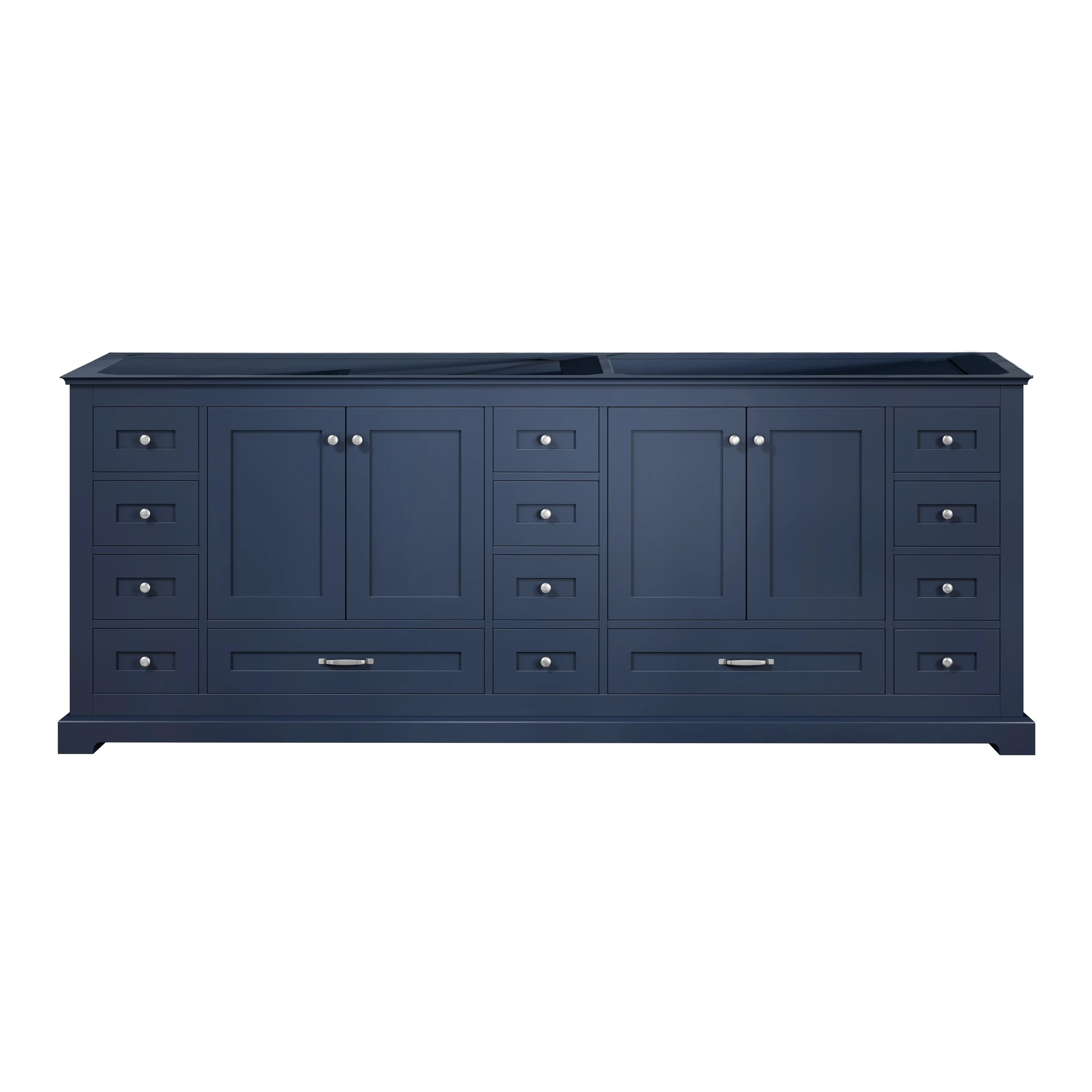 Dukes 84 in. W x 22 in. D Navy Blue Double Bath Vanity