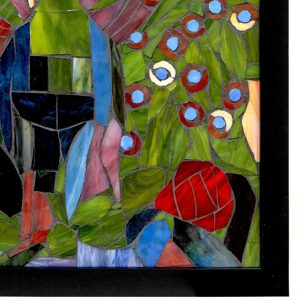 Peacock Mosaic Art Glass Wall Panel
