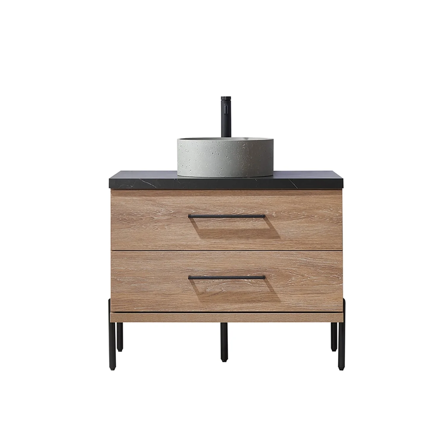 Trento Bath Vanity with Sintered Stone Top with Concrete Sink (R)
