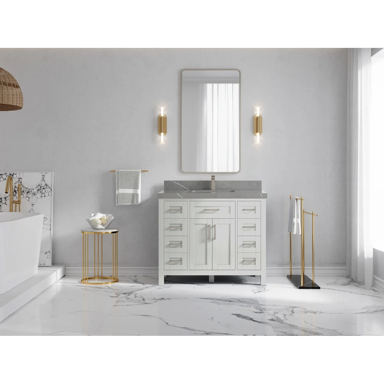 Willow Collections 42 in. W x 22 in. D Cambridge Single Sink Bathroom Vanity with Countertop