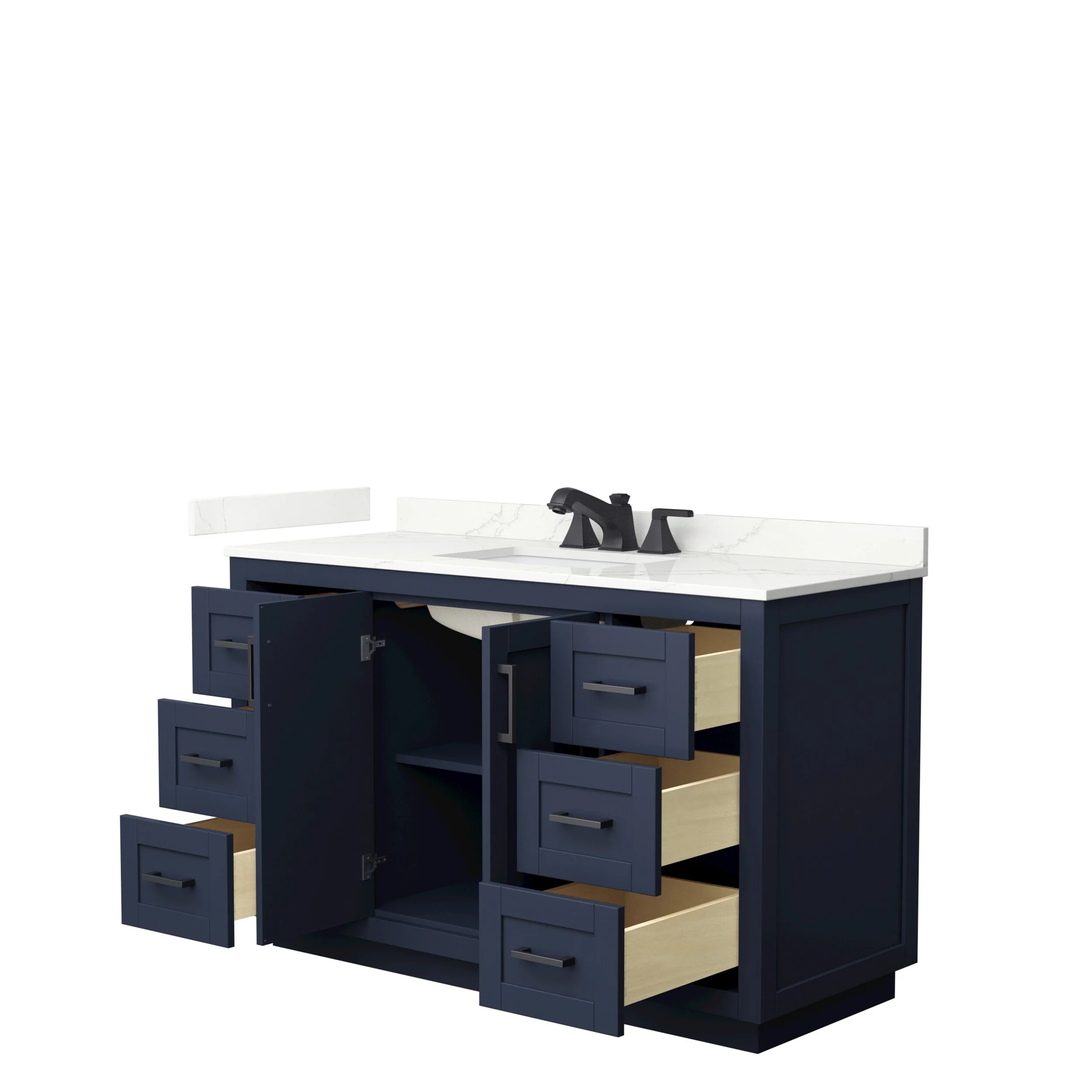 Miranda 54-inch Single Vanity, Quartz Top