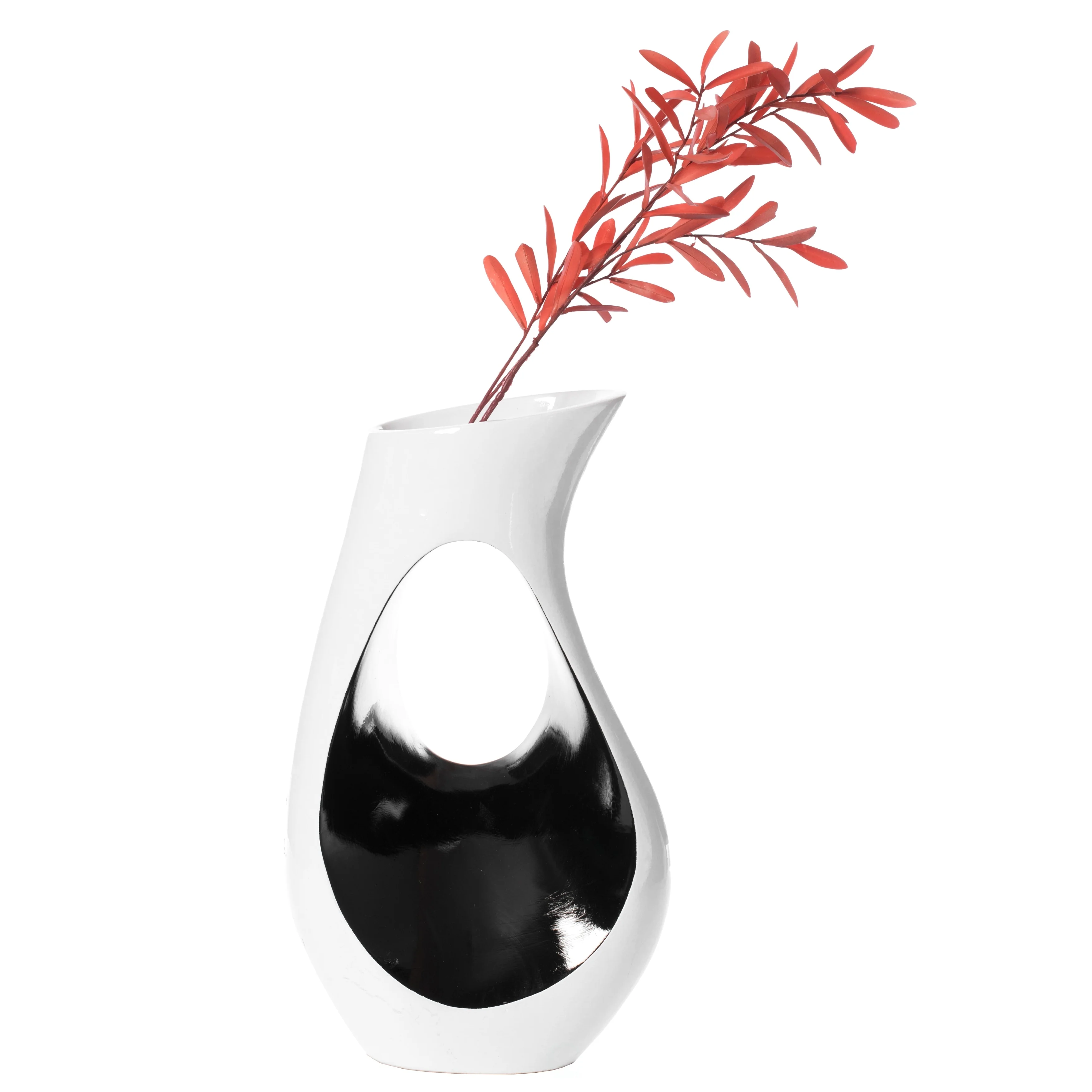 Modern floor vase, White Unique Trumpet Floor Vase, Home Interior Decoration, Modern Floor Vase, Tall Floor Vases