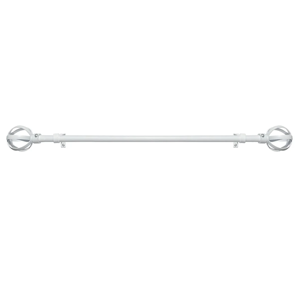 Buono II Halo White Decorative Rod & Finial 28-120 Inch