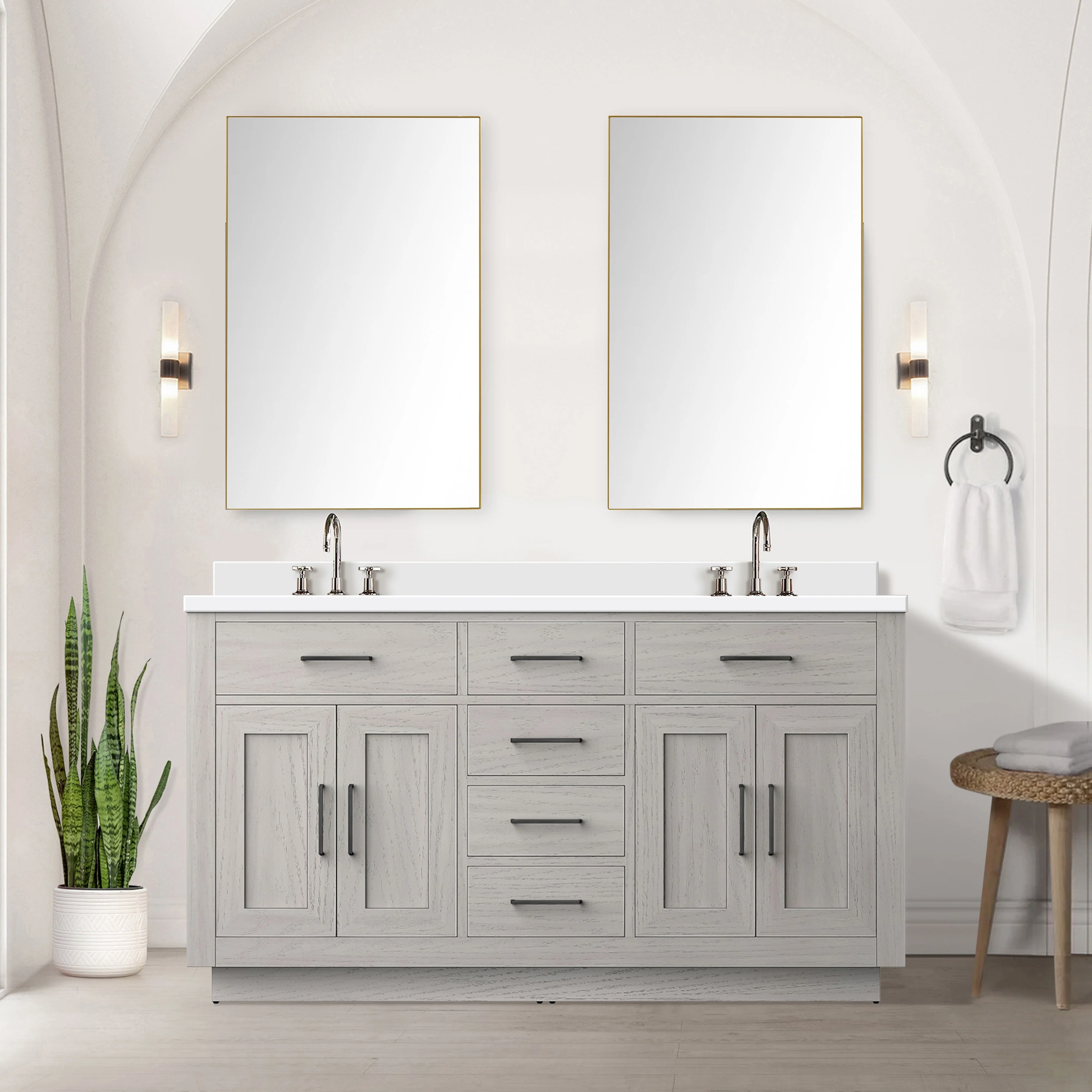 Abbey Bath Vanity with Cultured Marble Top and Sink