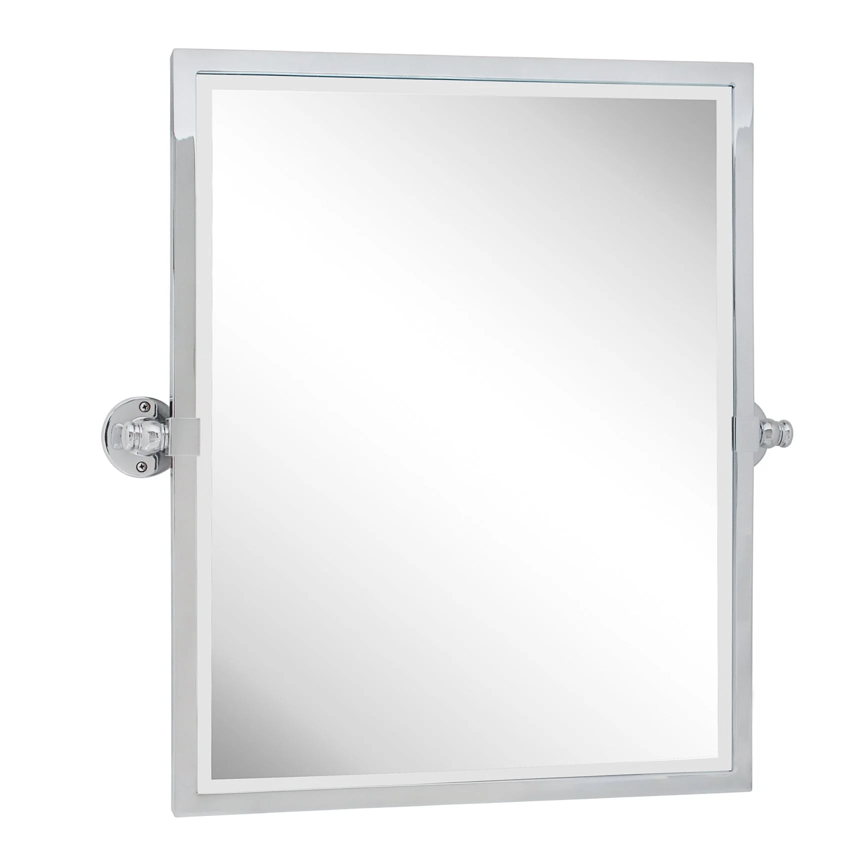 TEHOME Woodvale Rectangle Metal Pivot Bathroom Mirror
