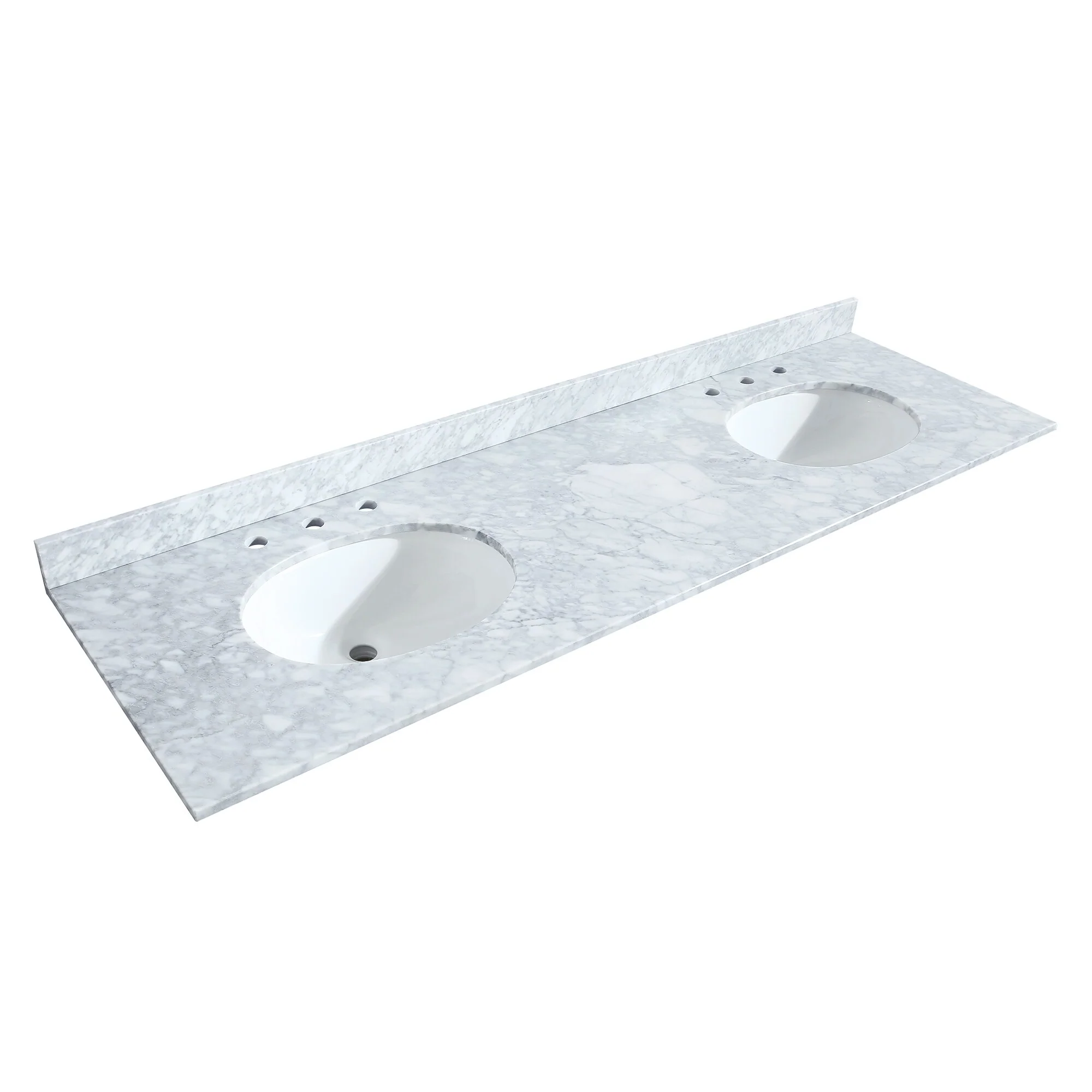 Deborah 72-inch Double Vanity, Oval Sinks, 70-inch Mirror