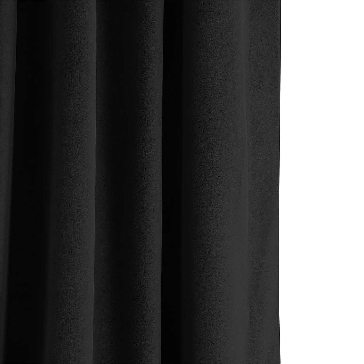 Exclusive Fabrics Signature Warm Black Velvet Single Blackout Curtain Panel