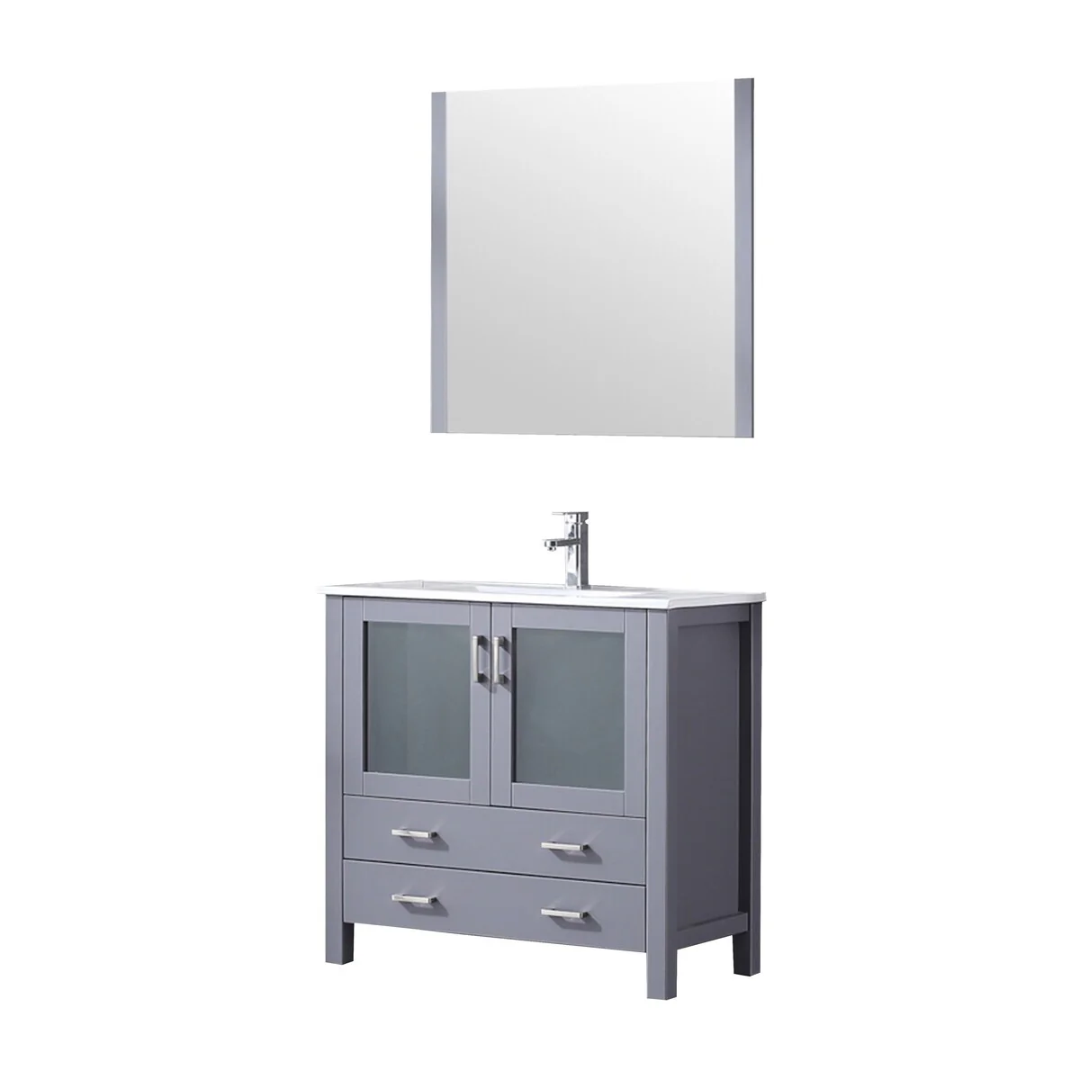 Lexora Volez 36 inch single Bathroom Vanity Complete Set With Faucet