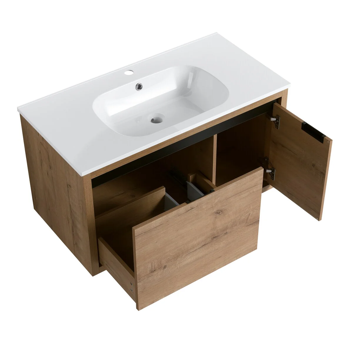 Bathroom Vanity With Sink In 36 Inch, Floating Bathroom Vanity With Soft Close Door