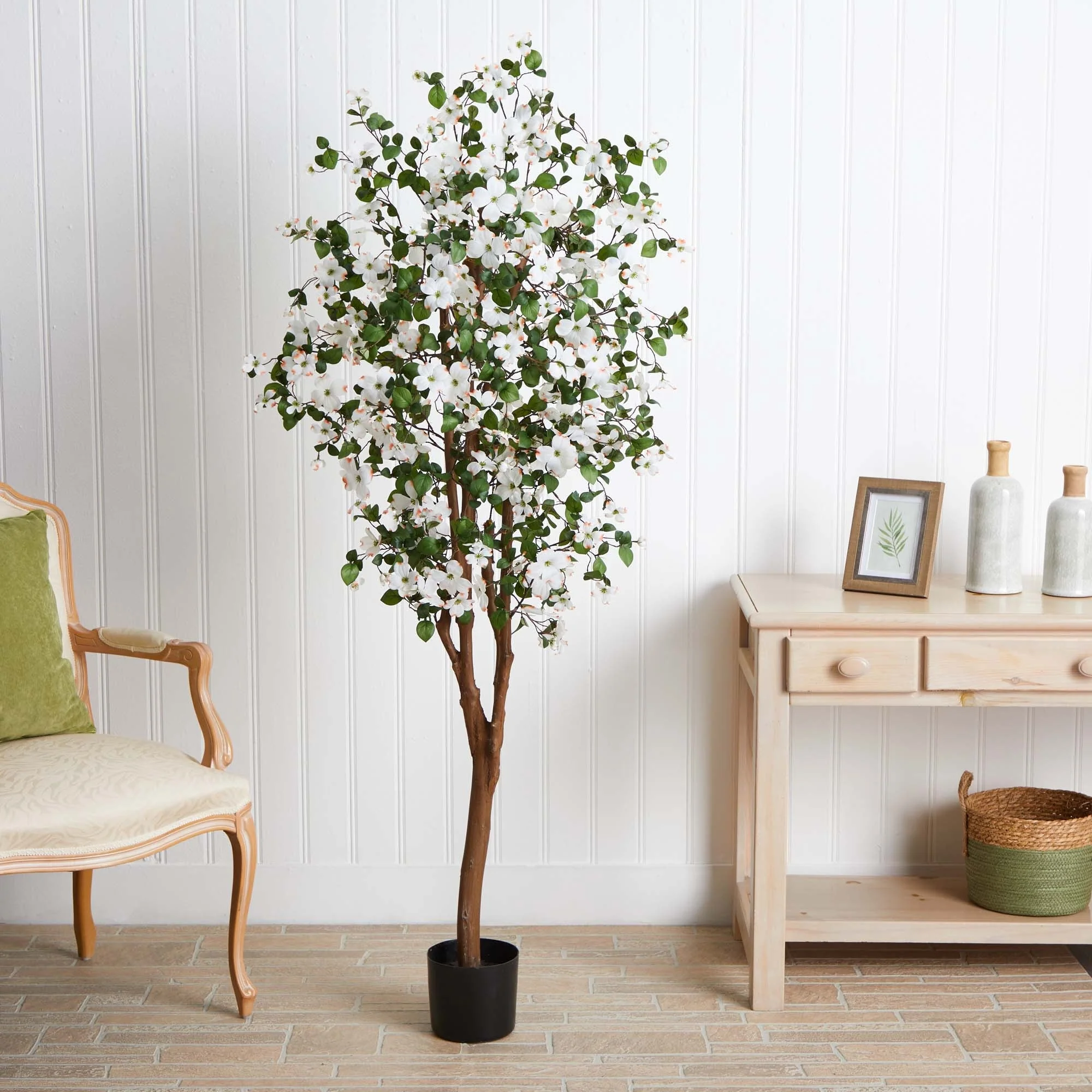 5-foot Dogwood Silk Tree - White