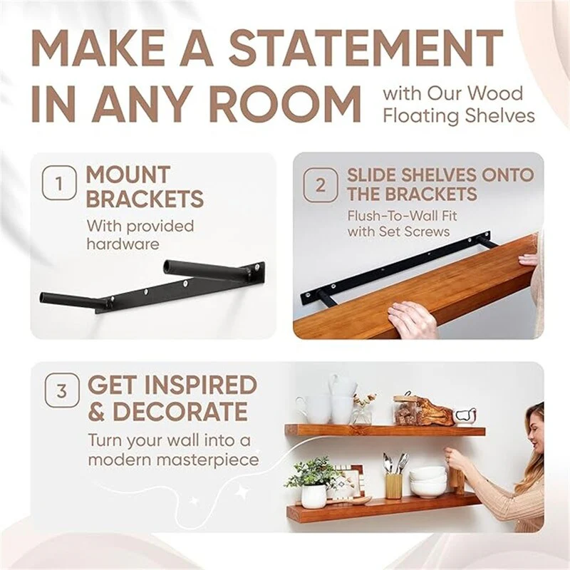 Farmhouse Floating Shelves - 6.5