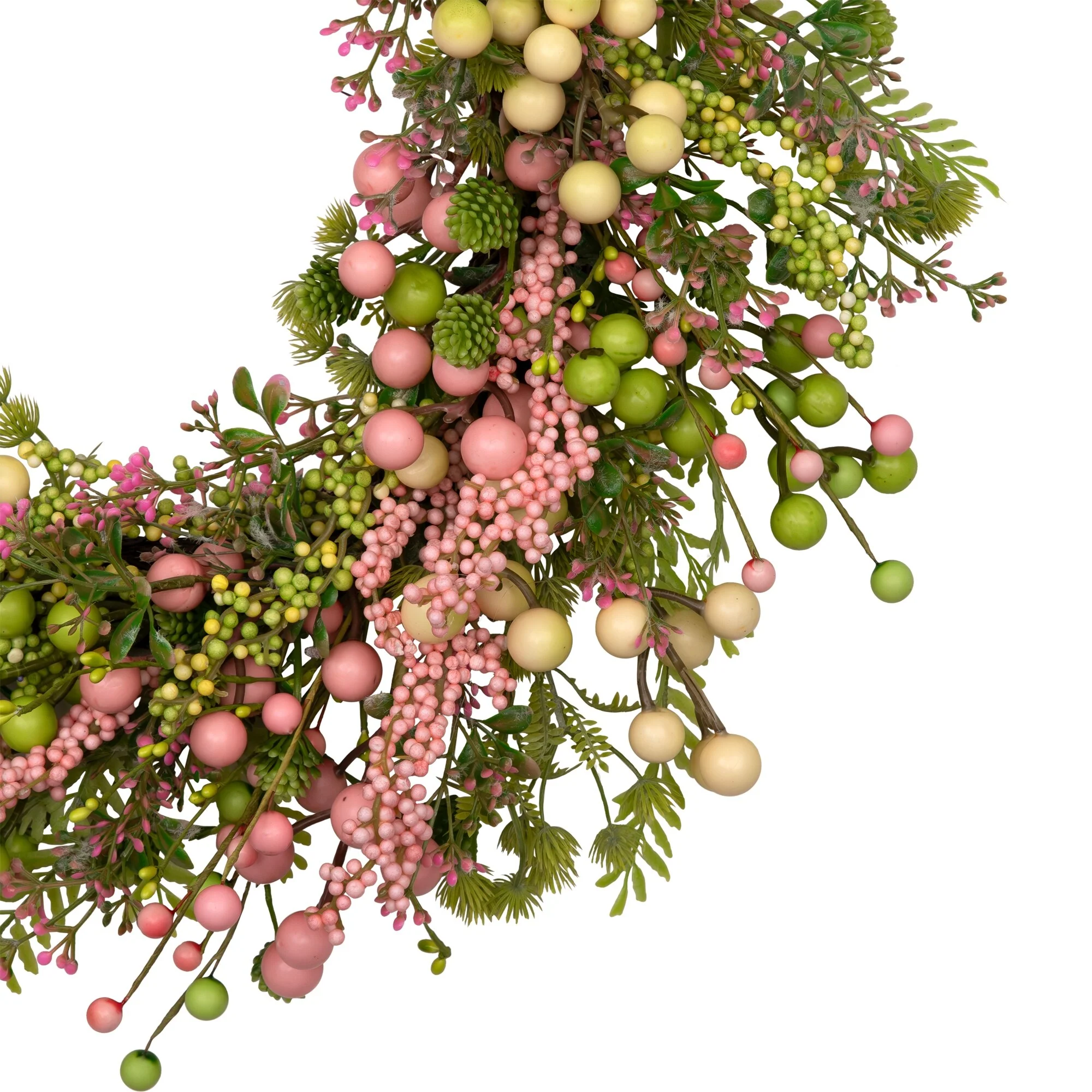 Berries and Olives Artificial Spring Wreath - 25