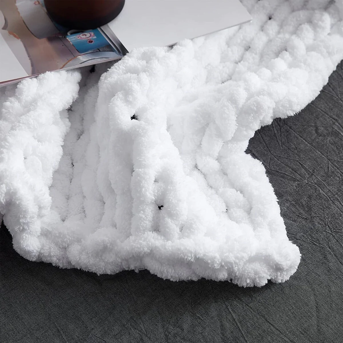 Cozy Potato® Chenille Chunky Knit Throw Blanket