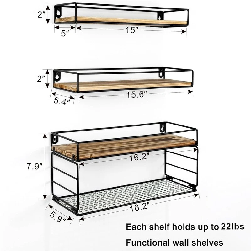 Floating Bathroom Shelves Over Toilet - 5.9