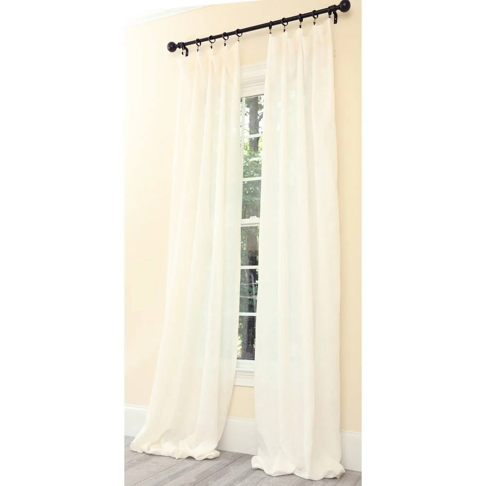 Classic Linen Rod Pocket Single Curtain Panel