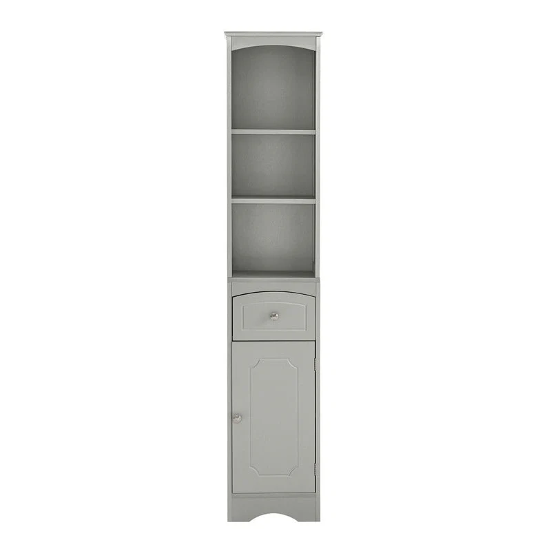 72'' Bathroom Tall Cabinet with Drawer and 5 Adjustable Shelves