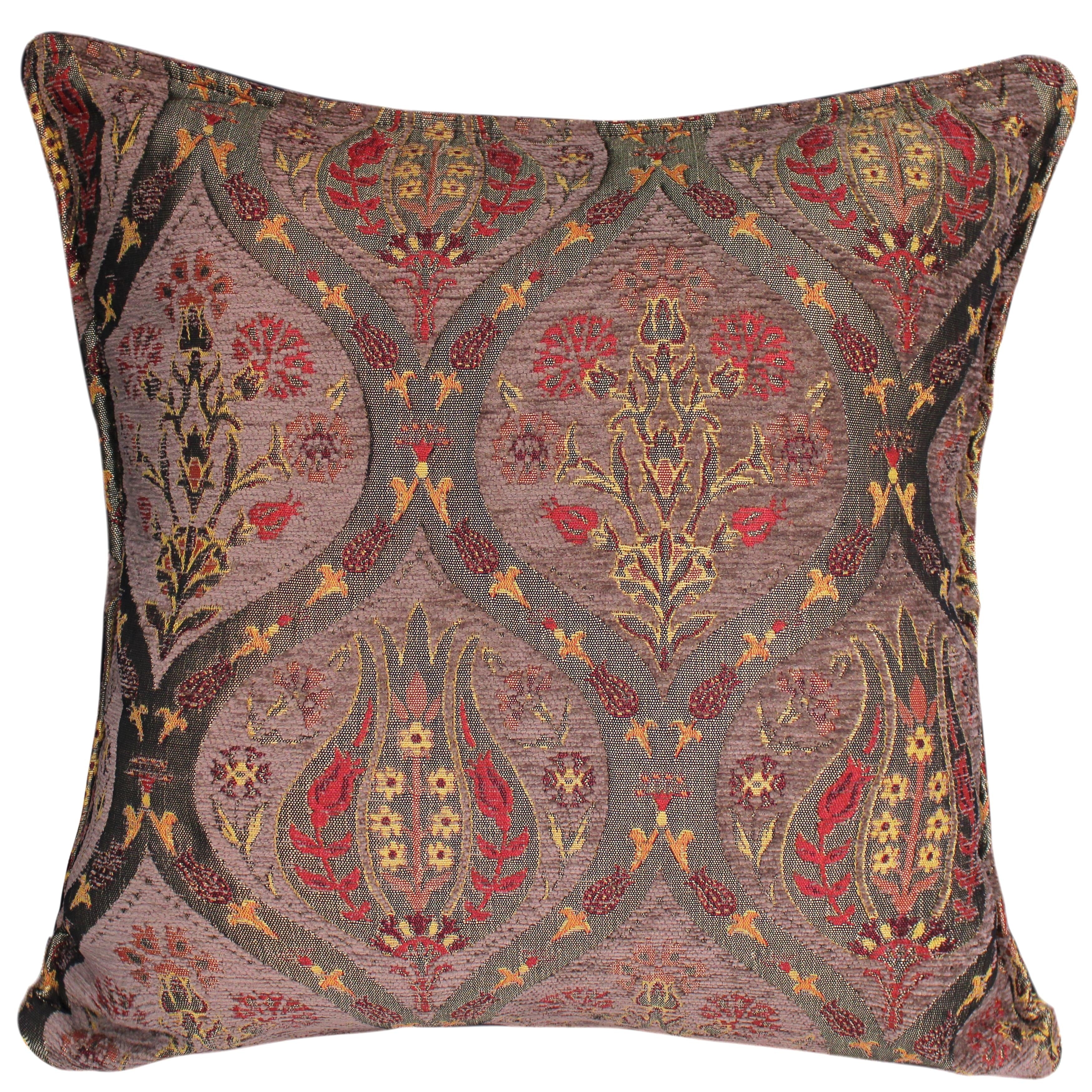 Boho Chic Peony Turkish Throw Pillow