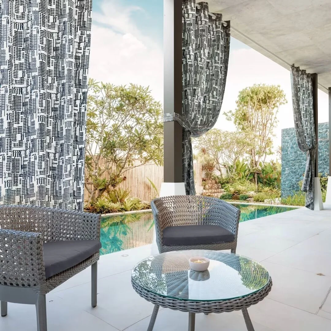 Outdoor Gobi Print UV Protected and Privacy Grommet Panel