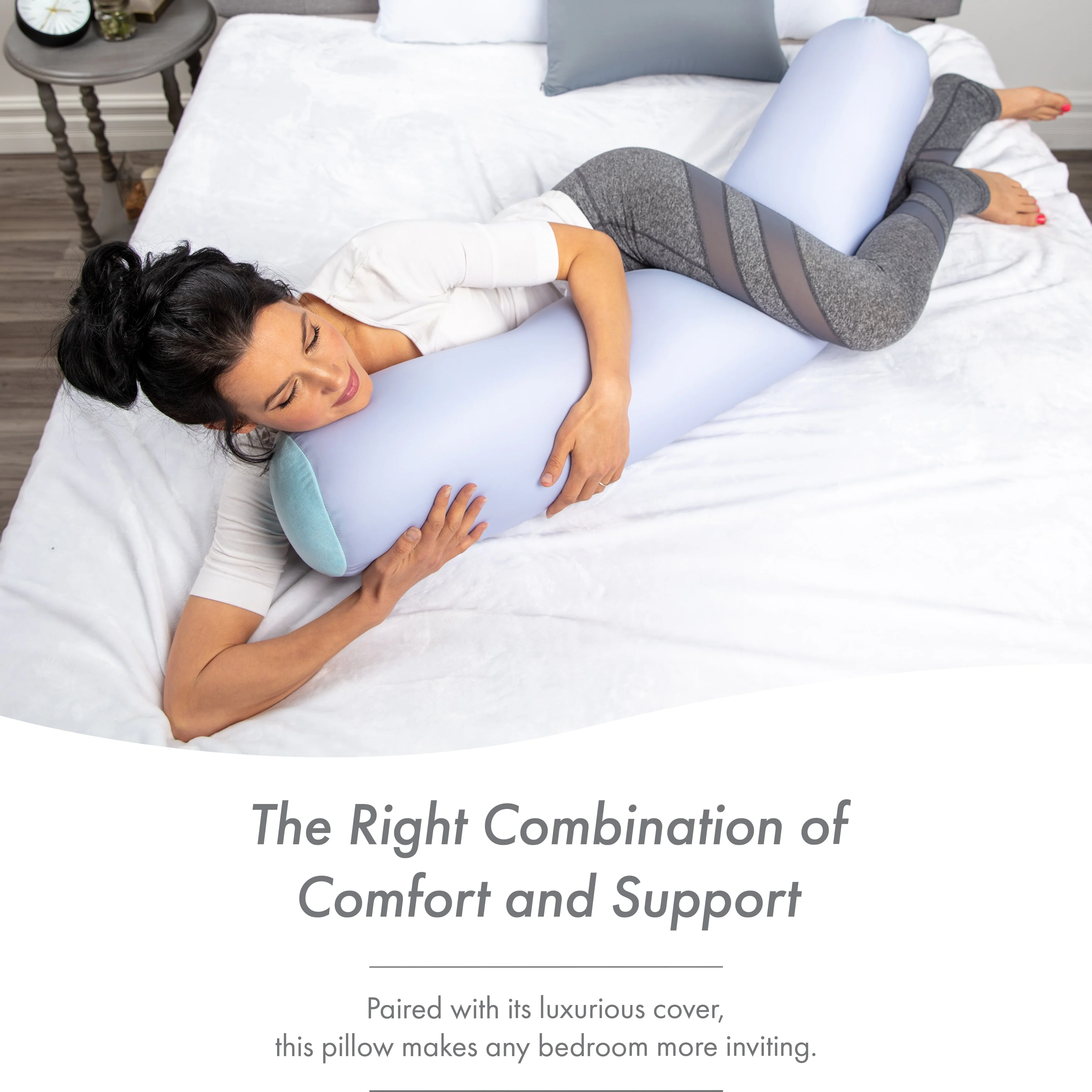 Straight Body Pillow, Premium Microbead,Side Sleeping / Pregnant Women