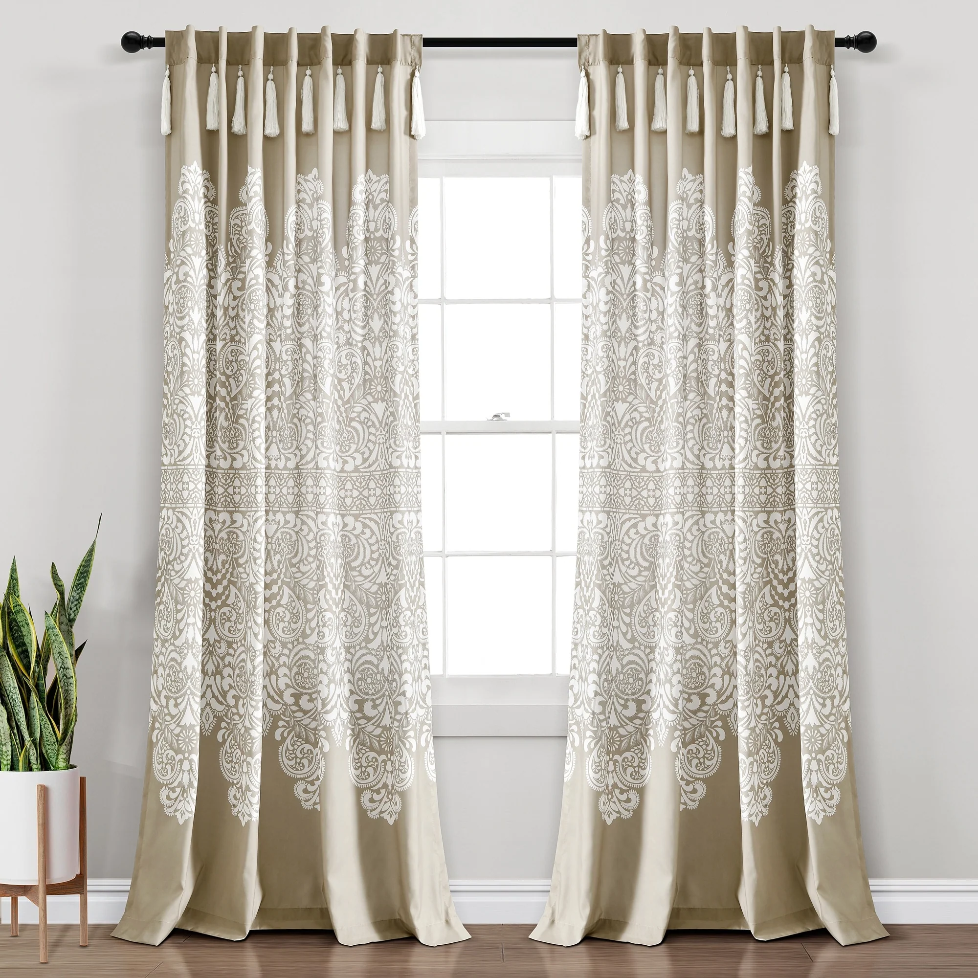 Lush Decor Boho Medallion Window Curtain Panels