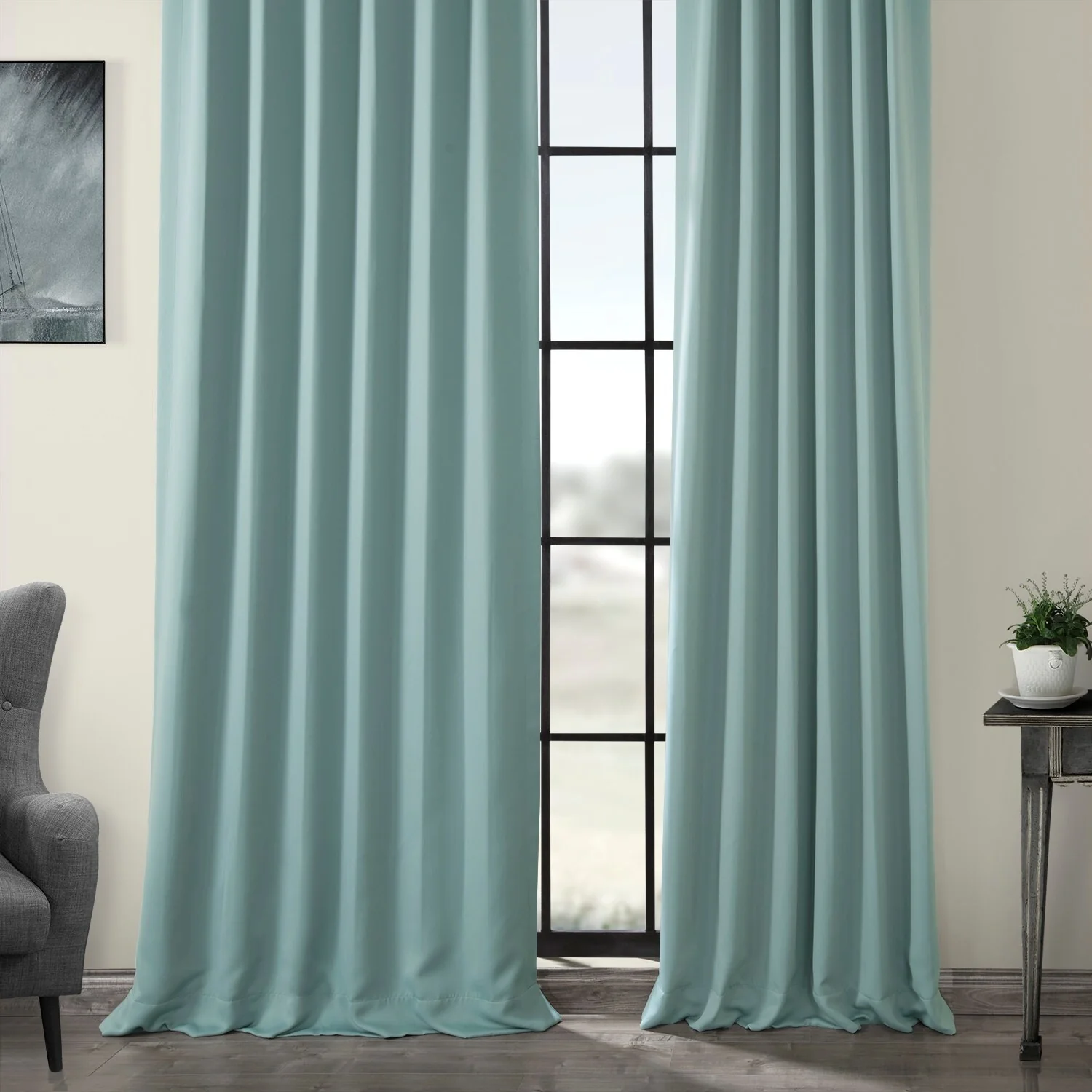 Exclusive Fabrics Room Darkening 120-inch Curtain Panel Pair (2 Panels)