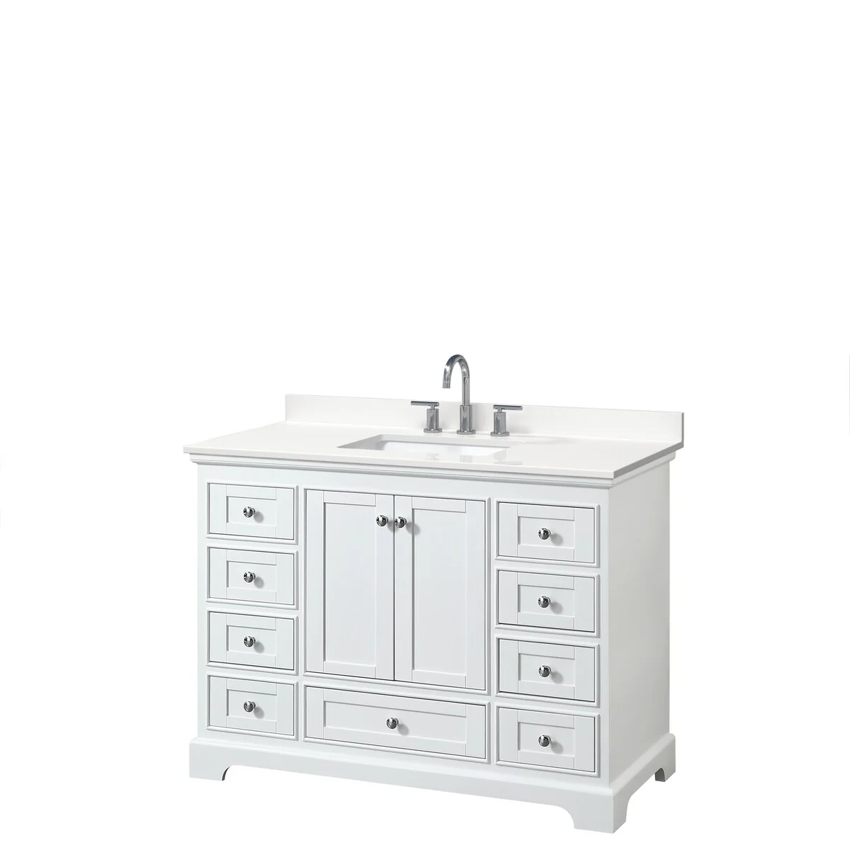 Deborah 48-inch Single Vanity, Quartz Top