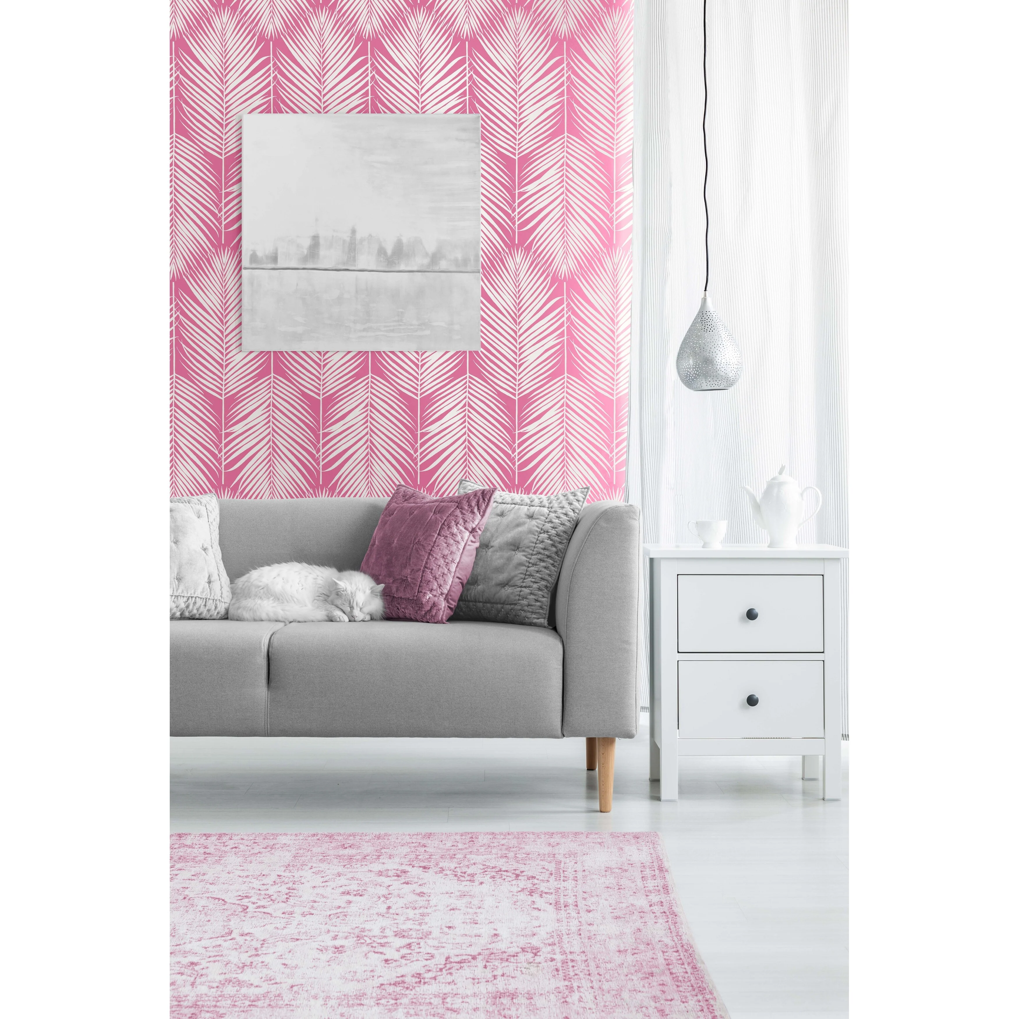 NextWall Palm Silhouette Peel and Stick Wallpaper
