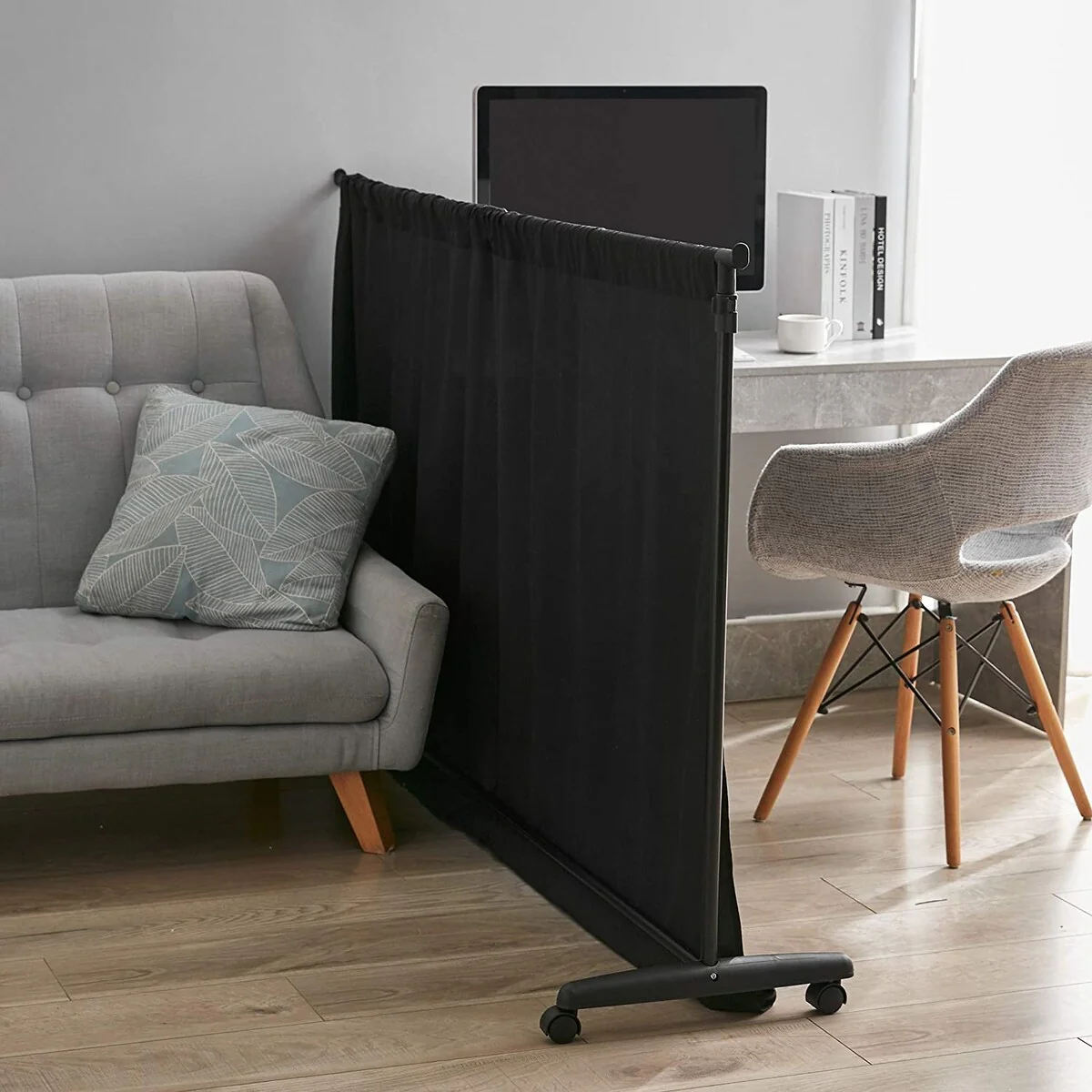 Don't Look At Me Privacy Room Divider - Basics Extendable - Black Frame