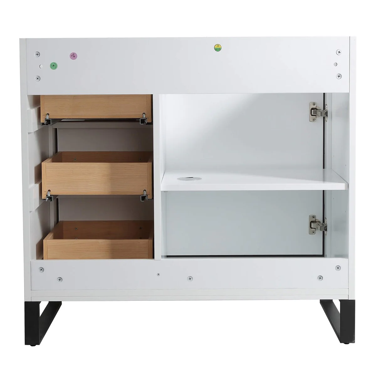 Fine Fixtures Opulence Collection Bathroom Vanity with White Ceramic Sink