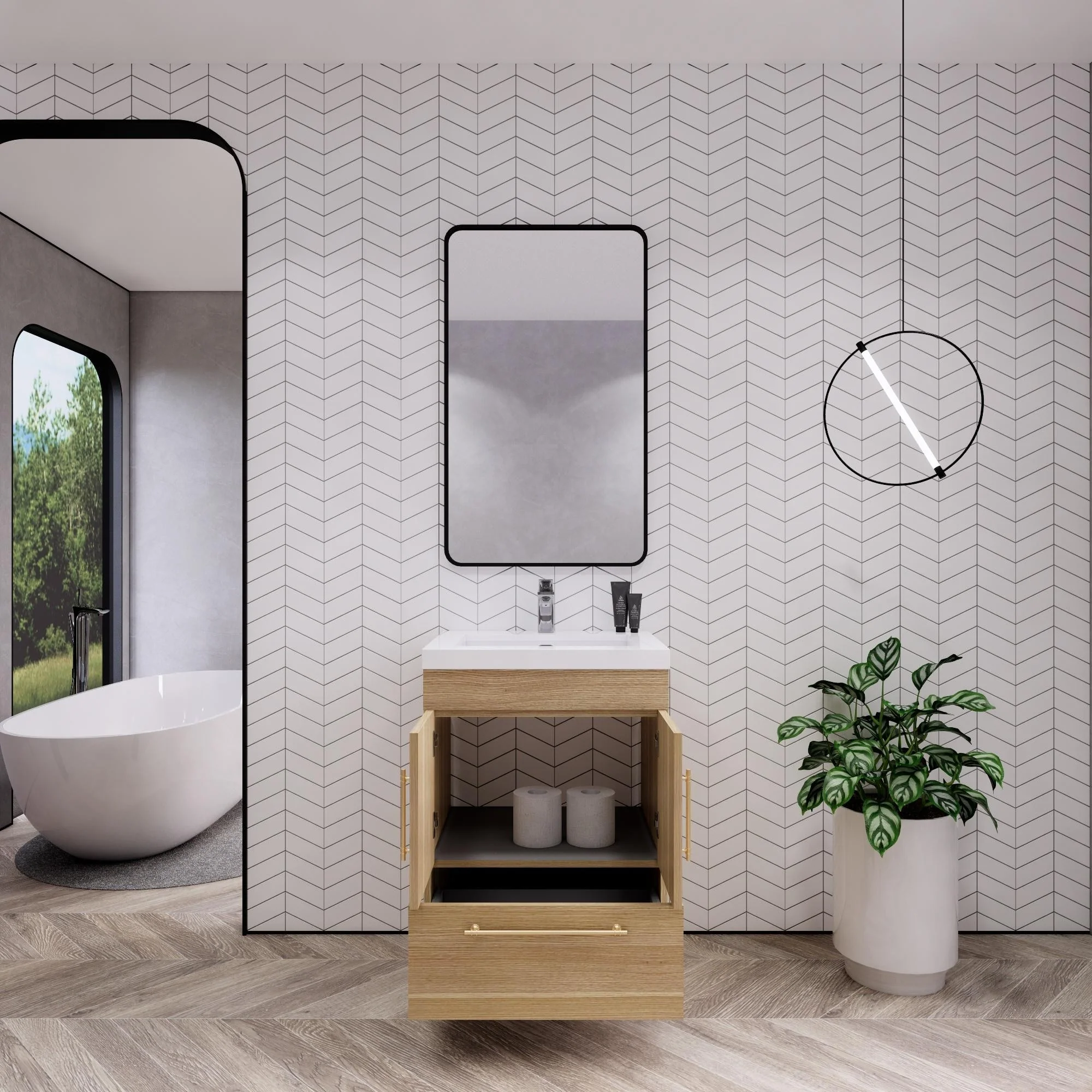 Eliza 24'' Freestanding Vanity with Single Sink