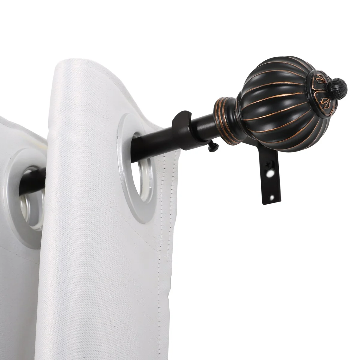 UTOPIA ALLEY 3/4 Inch Curtain Rod - Curtain Rods For Windows 86 to 120 Inch, Adjustable Drapery Rods