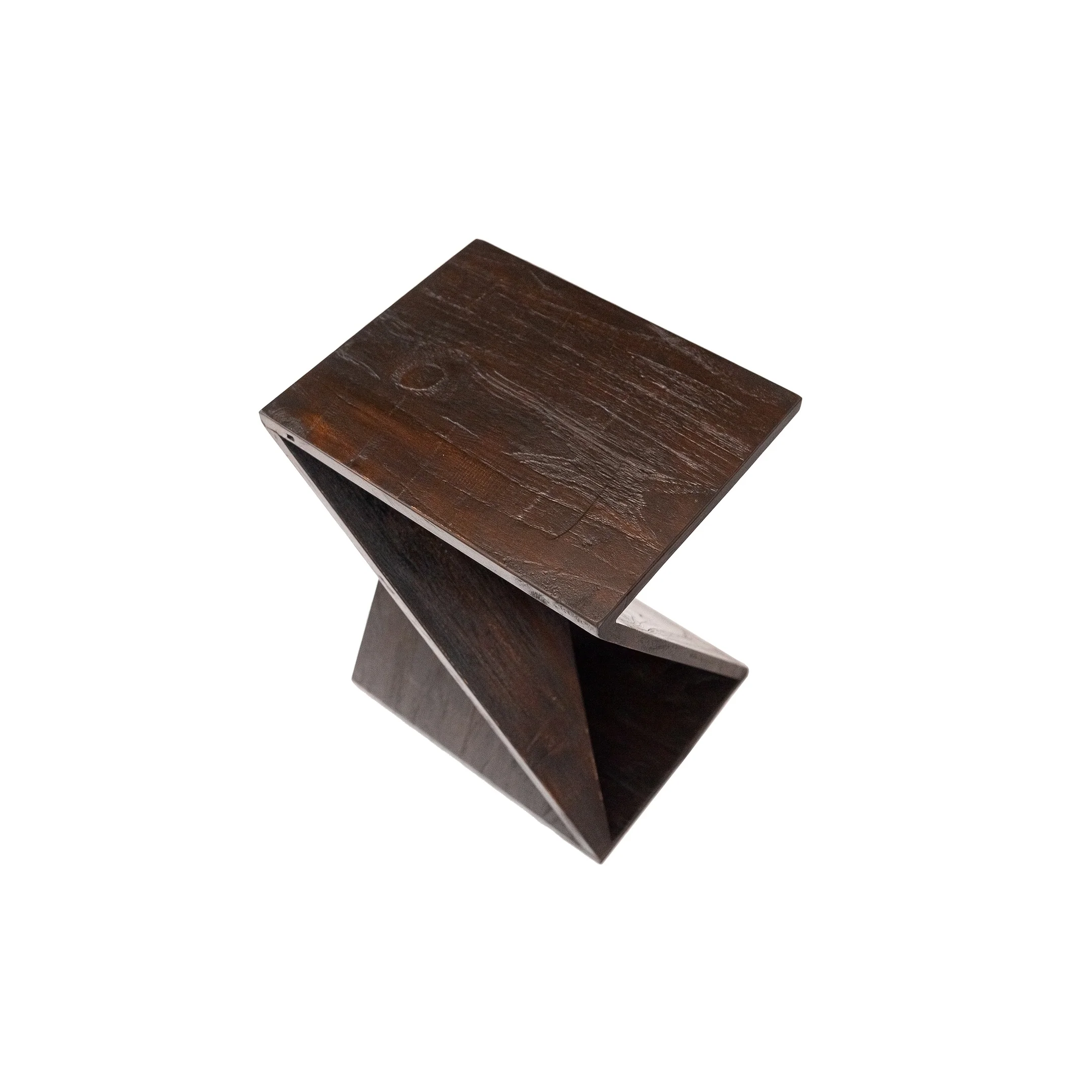 Nordic Style Teak Twisted Stool