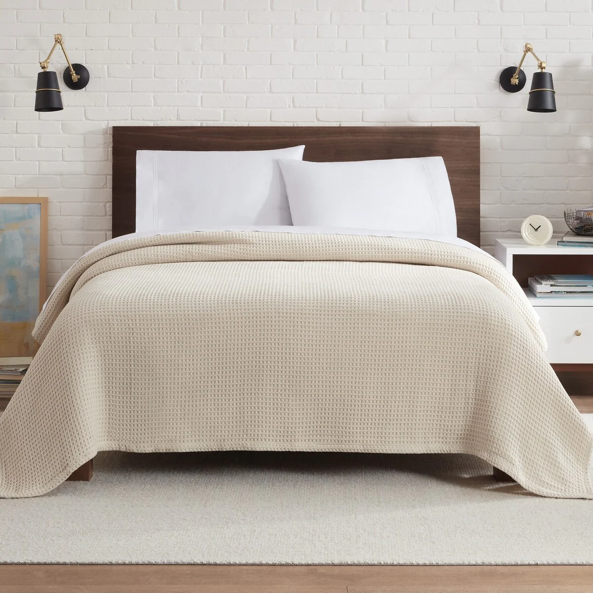 Aston & Arden Waffle Weave Cotton Blanket