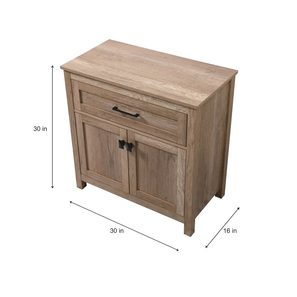 Indigo Home 30 Inch Bathroom Storage Freestanding Cabinet - 30 x 16