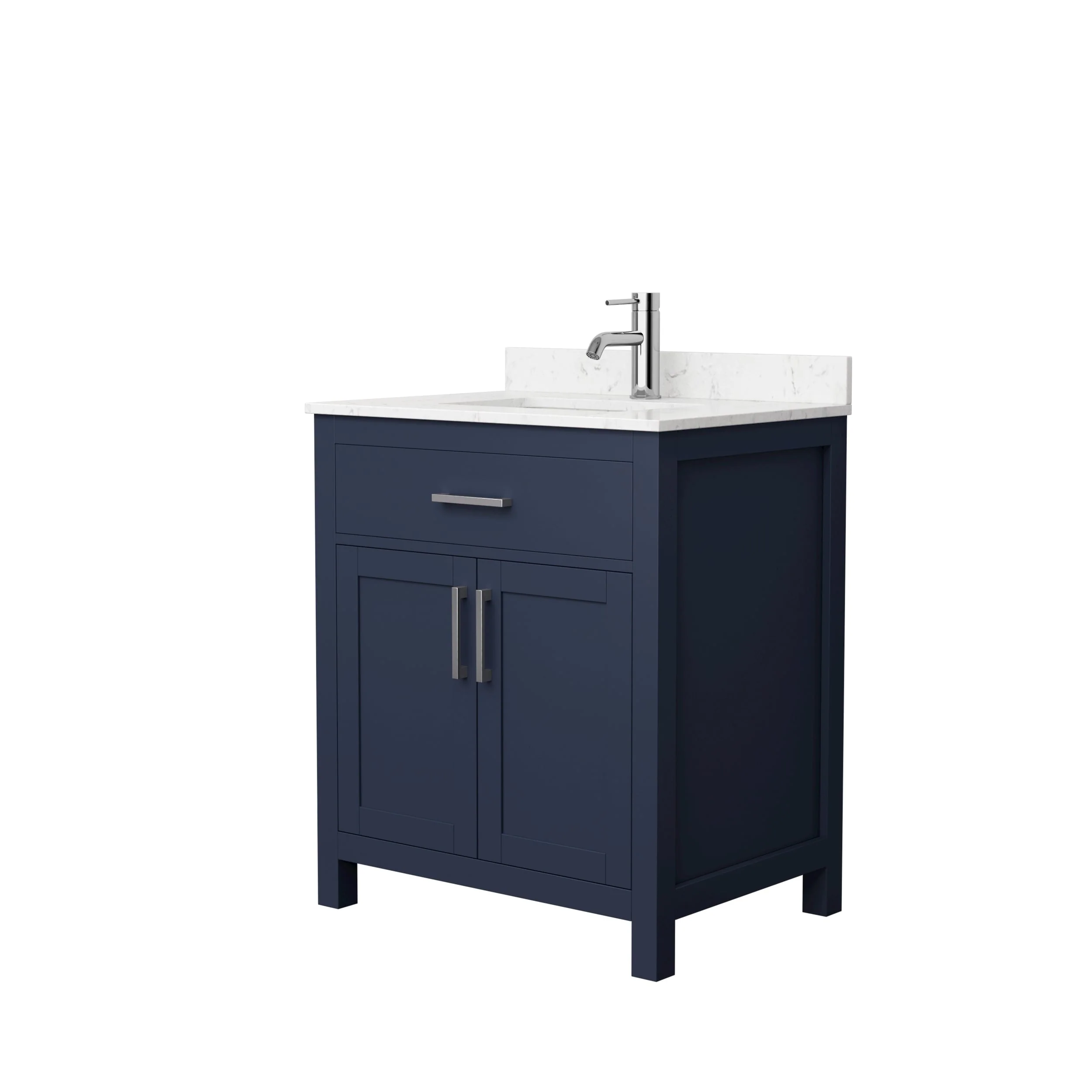 Beckett 30 Inch Single Vanity, Cultured Marble Top