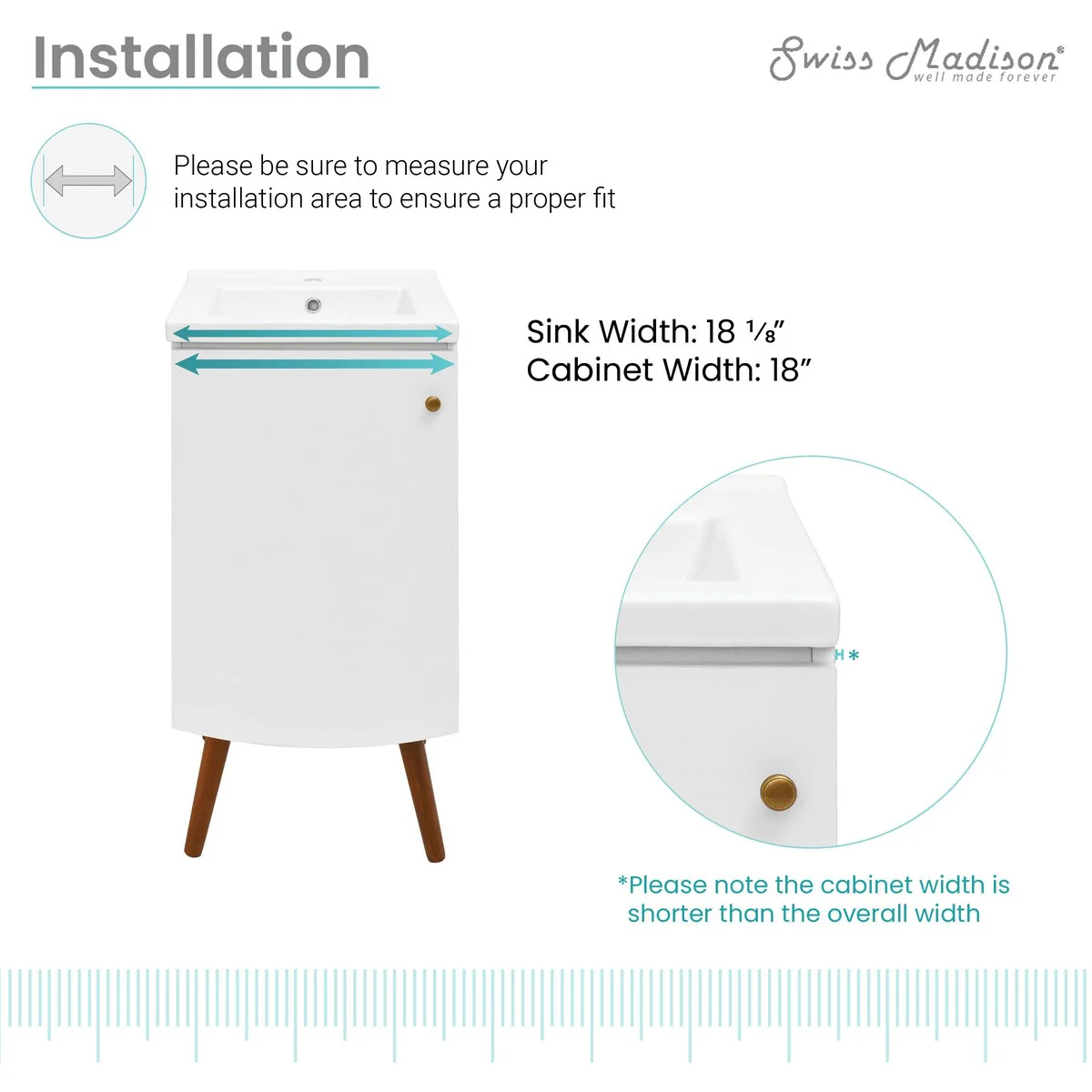 Manoir Bathroom Vanity in White