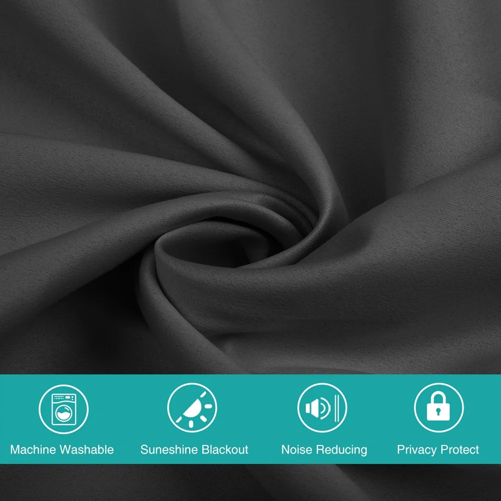 Pro Space Grommet Top Insulated Thermal Blackout Window Curtain Solid Room Drape (1 Panel)