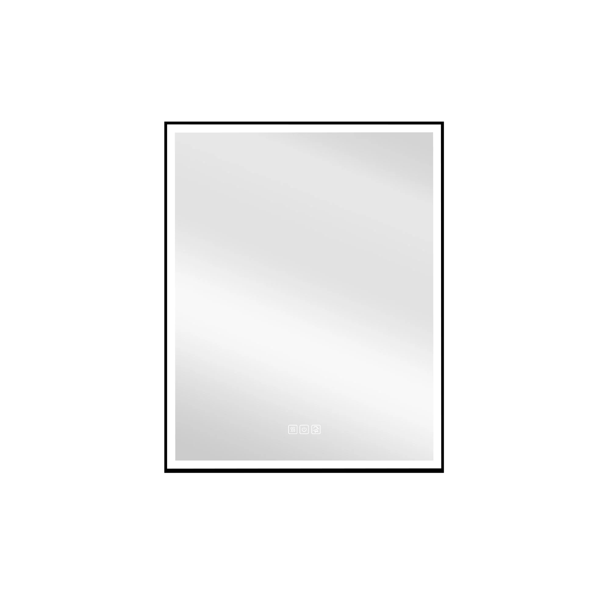 30'' H Recessed Or Surface Wall Mounted LED Mirror Cabinet With Mirror And Adjustable Shelves,Black Frame