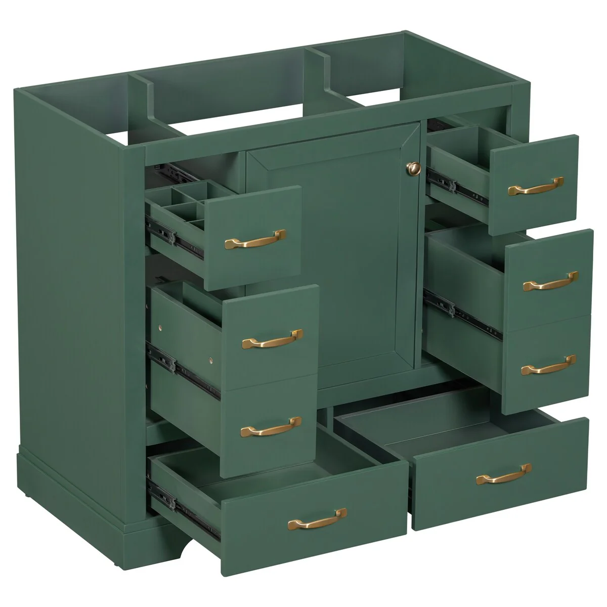 Bathroom Vanity Cabinet with Multi-Functional Drawer and Adjustable Shelf