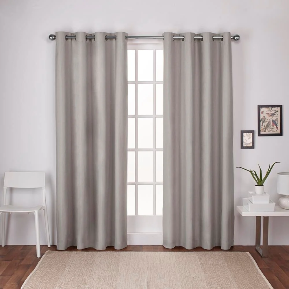 Strick & Bolton LeWitt Thermal Textured Linen Curtain Panel Pair