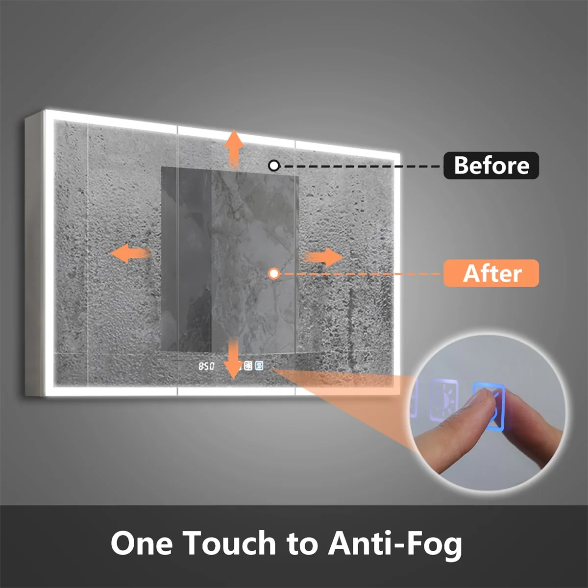 ExBrite Led Lighted Medicine Cabinet Recessed or Surface with Mirrors