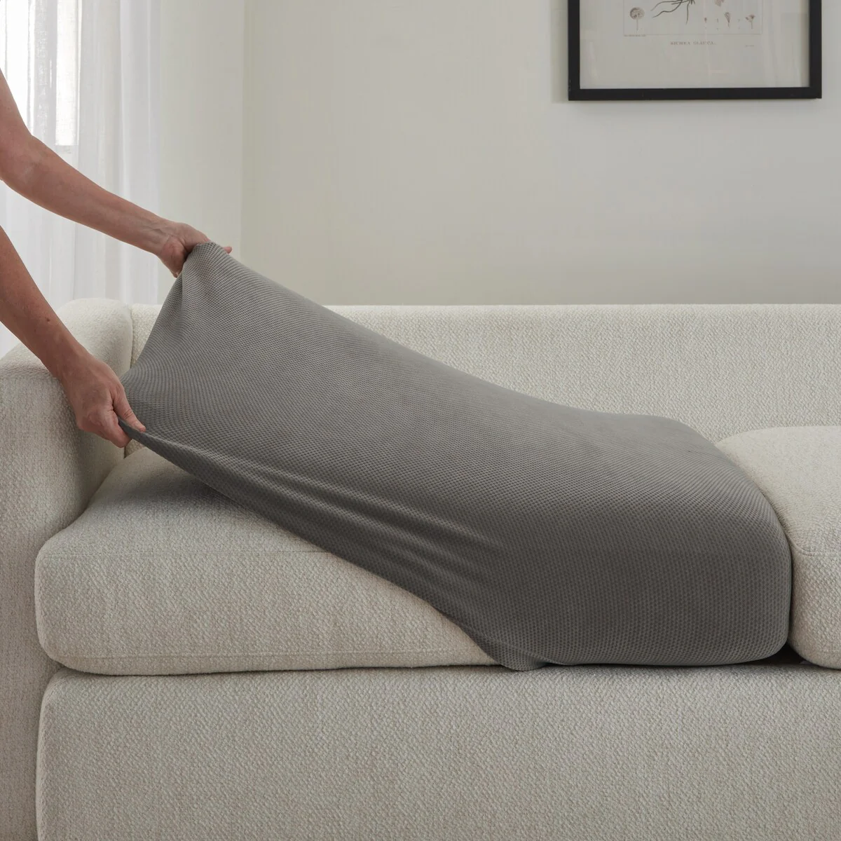 SureFit Stretch Pique Sectional Couch Cushion Slipcovers