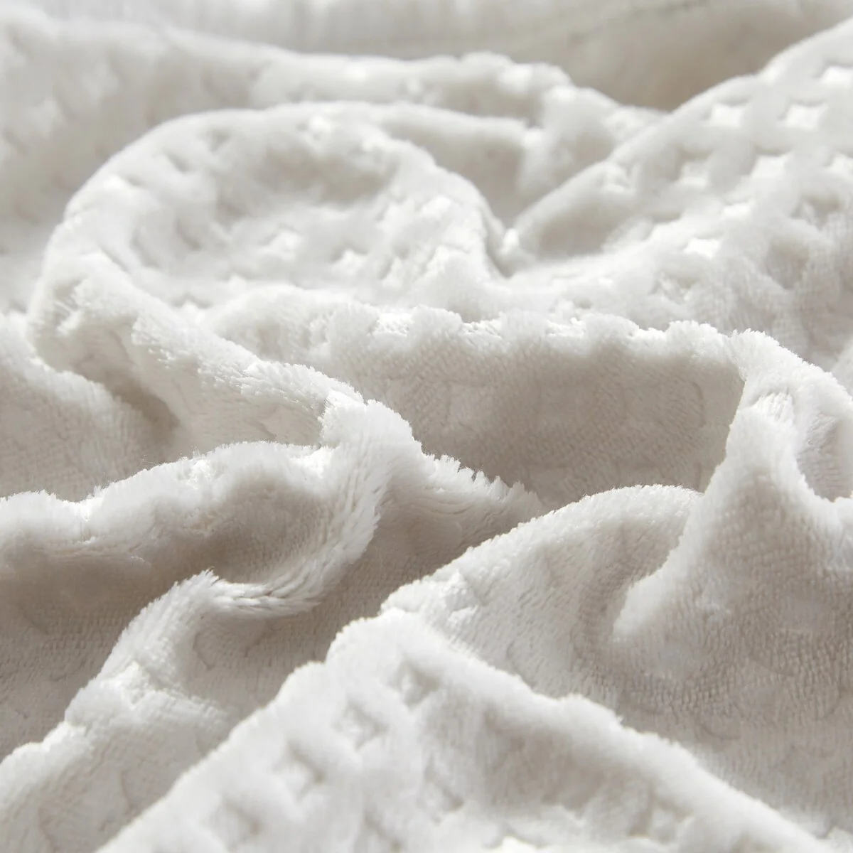 Well Being Antimicrobial Super Soft Waffle Plush Blanket